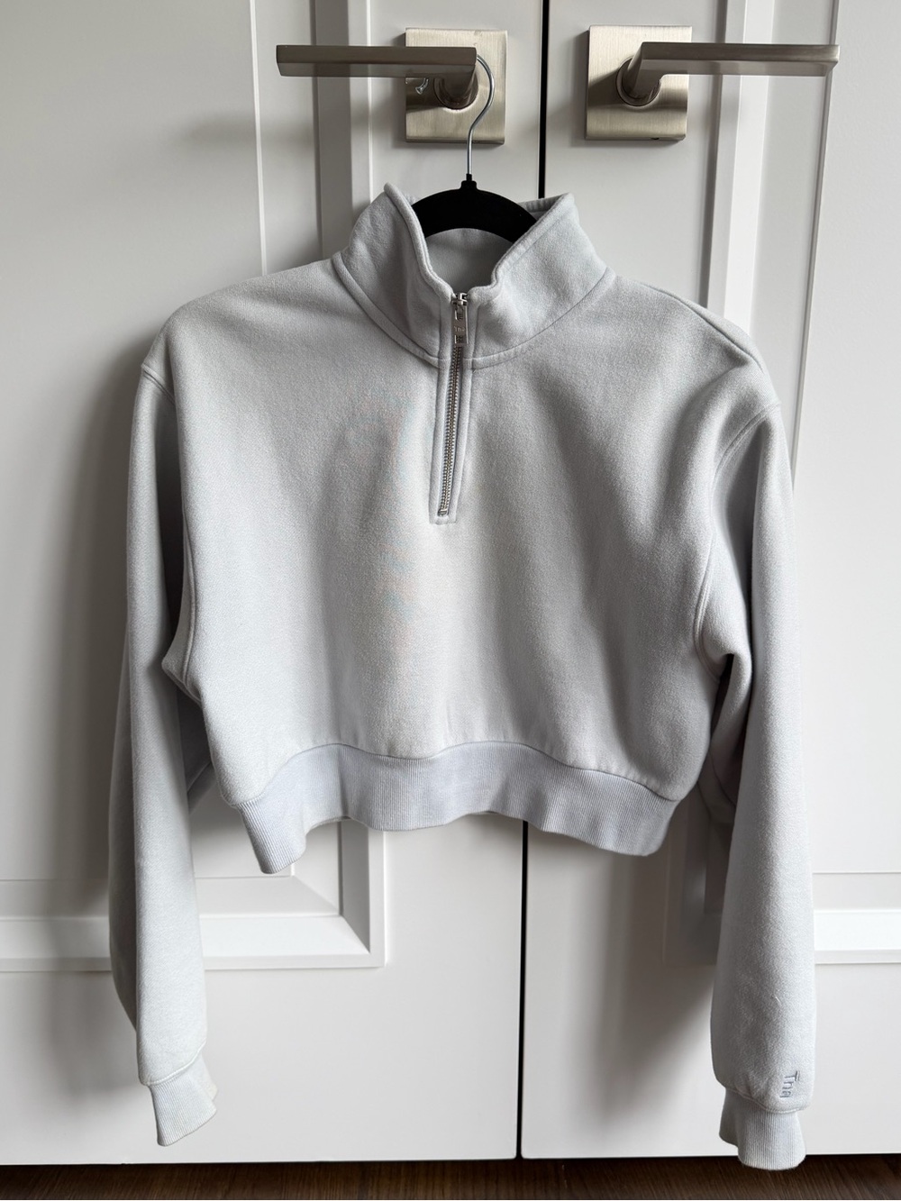 Baby Blue/Grey Cropped Quarter Zip